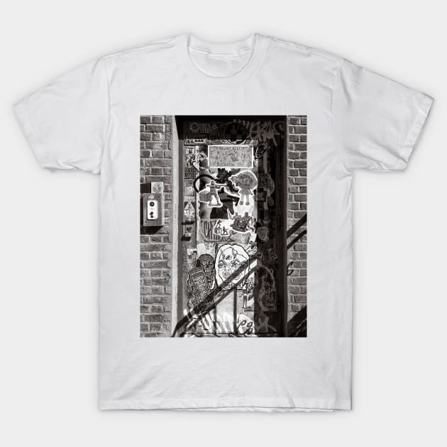 Williamsburg Brooklyn Street Art Stickers Graffiti T-Shirt by eleonoraingrid